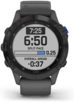 Garmin Fenix 6, Premium Multisport GPS Smartwatch, Silver With Black Band AU ™ - Image 2