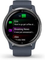 Garmin Venu 2, GPS Fitness Smartwatch, Slate Stainless Steel Bezel with Black Band AU ™ - Image 2