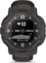 Garmin Instinct Crossover Solar, Rugged Hybrid Smartwatch with Solar Charging Capabilities, Analog Hands and Digital Display, Graphite, Adjustable AU ™ - Image 2
