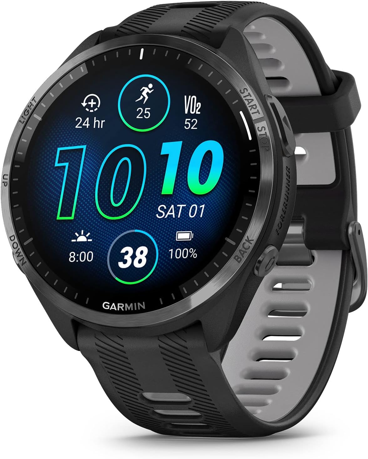 716_0qoy3HL._AC_SL1500.jpg Garmin Forerunner 965 Running Smartwatch, Colorful AMOLED Display, Training Metrics and Recovery Insights, Black and Powder Gray AU ™ - Image 1