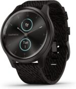 Garmin Vivomove Style, Hybrid Fitness Smartwatch, Graphite Aluminum Case with Black Pepper Woven Nylon Band Gunmetal/dark Gray 010-02240-03 AU ™ - Image 9