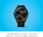 Garmin Vivomove Style, Hybrid Fitness Smartwatch, Graphite Aluminum Case with Black Pepper Woven Nylon Band Gunmetal/dark Gray 010-02240-03 AU ™ - Image 11