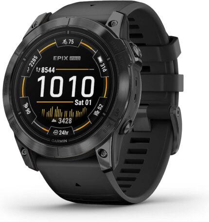Garmin epix Pro (Gen 2) Sapphire Edition, 51mm, High Performance Smartwatch, Advanced Training Technology, Built-in Flashlight, Black AU ™